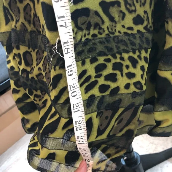 Betsey Johnson Green and Black Animal Print Mini Dress - Picture 3 of 6